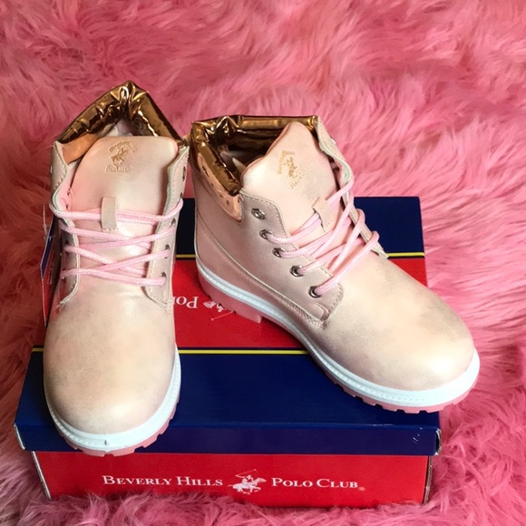 pink construction boots